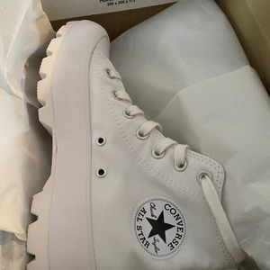 New Converse white all star high lugged size 6.5